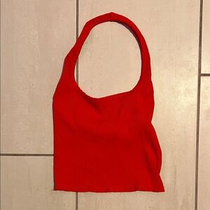 Wild Fable Red Haltered Crop Top